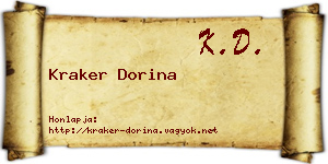 Kraker Dorina névjegykártya